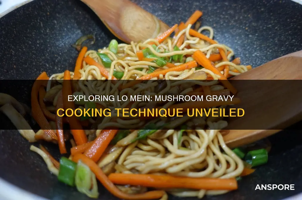 does lo mein get cooked with mushroom gravy