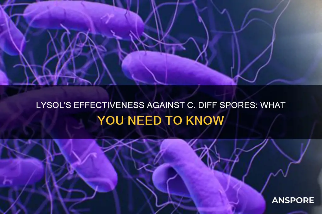 does lysol kill c diff spores