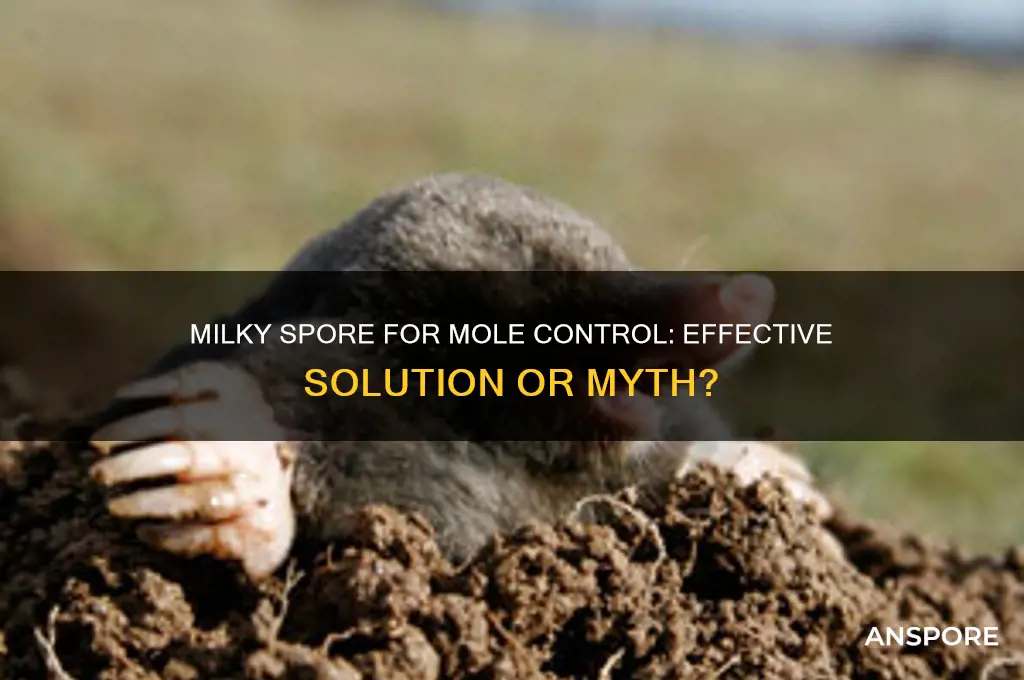 does milky spore get rid of moles