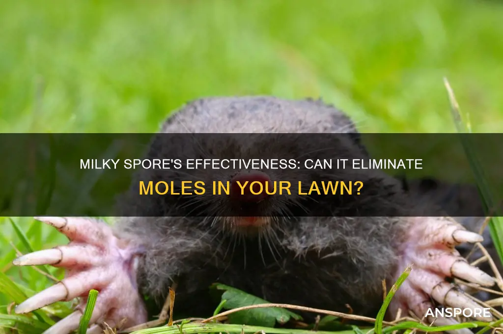 does milky spore kill moles