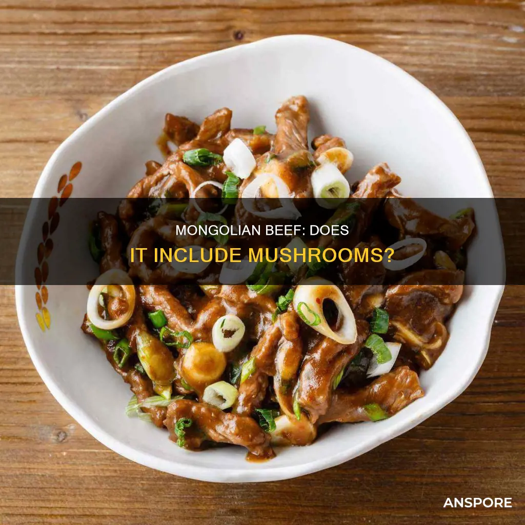 does mongolian beef have mushrooms