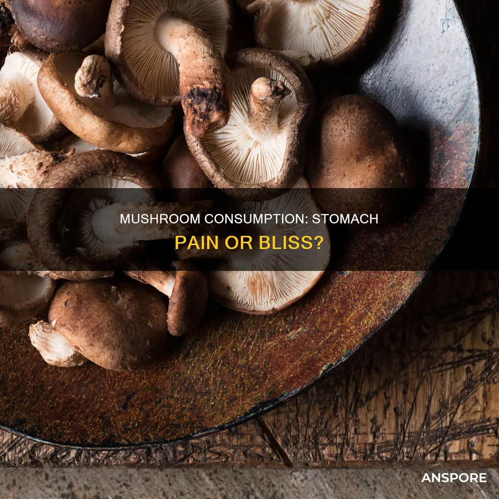 does mushroom cause stomach pain