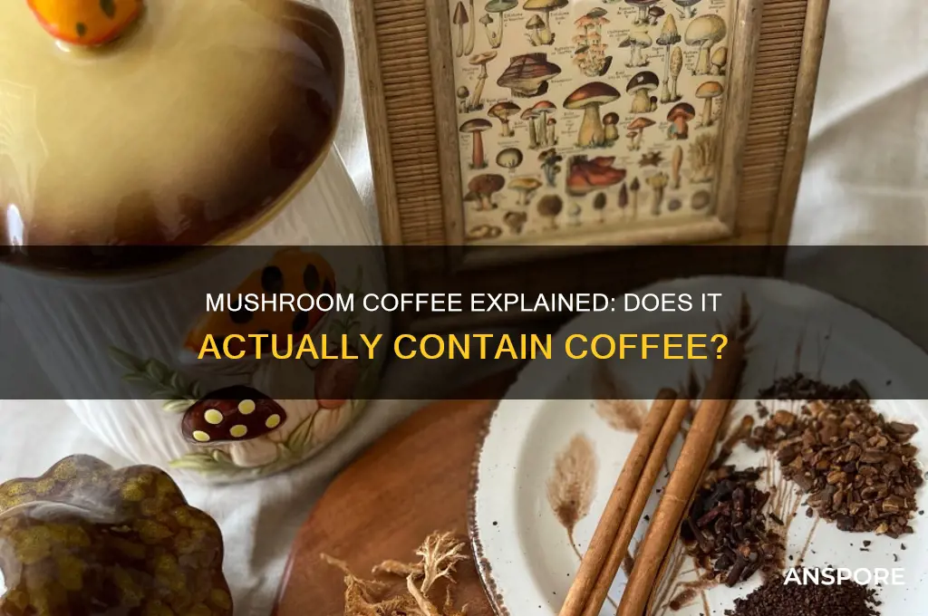 does mushroom coffee have coffee in it