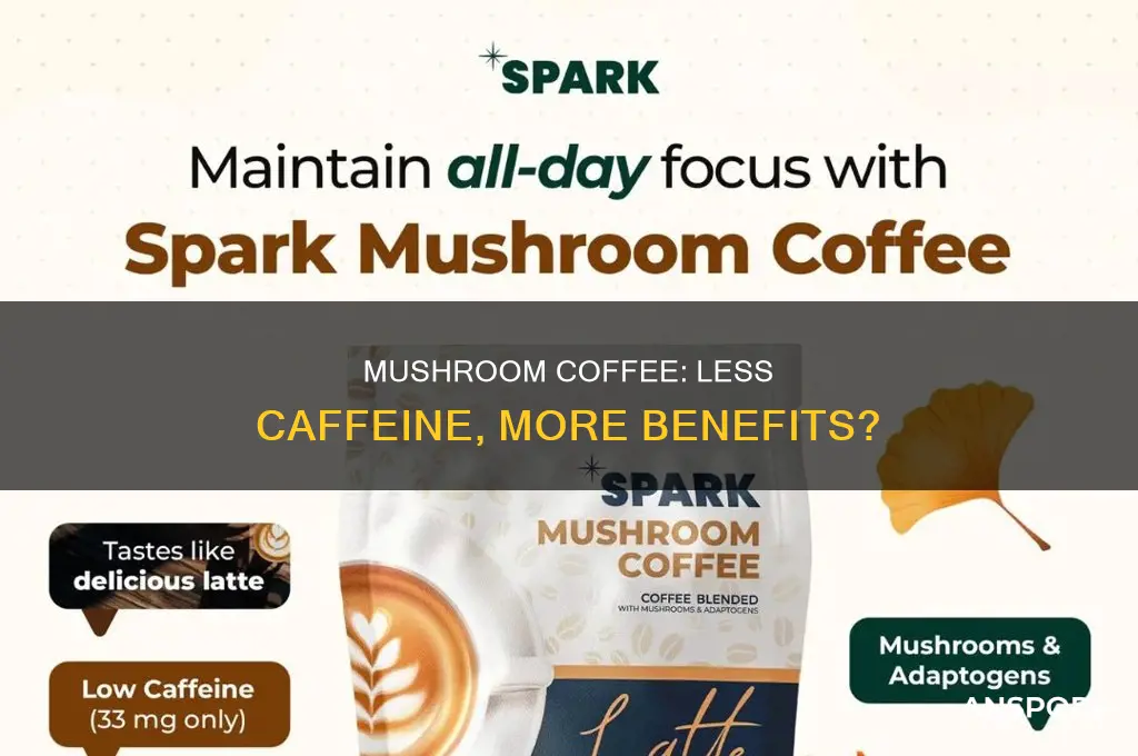 does mushroom coffee have less caffeine