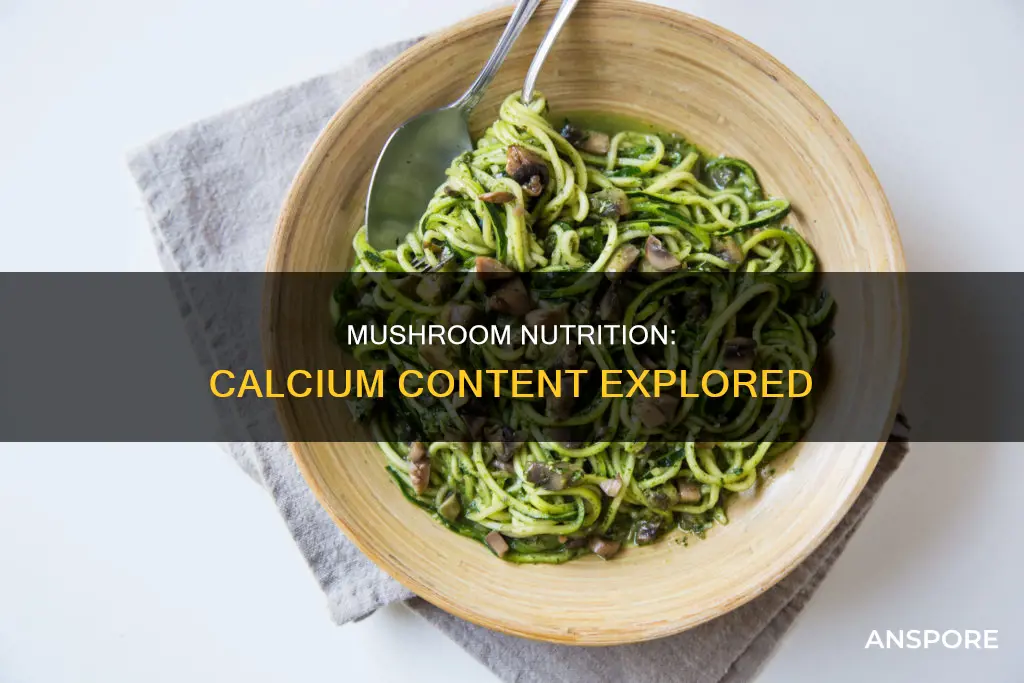 does mushroom have calcium