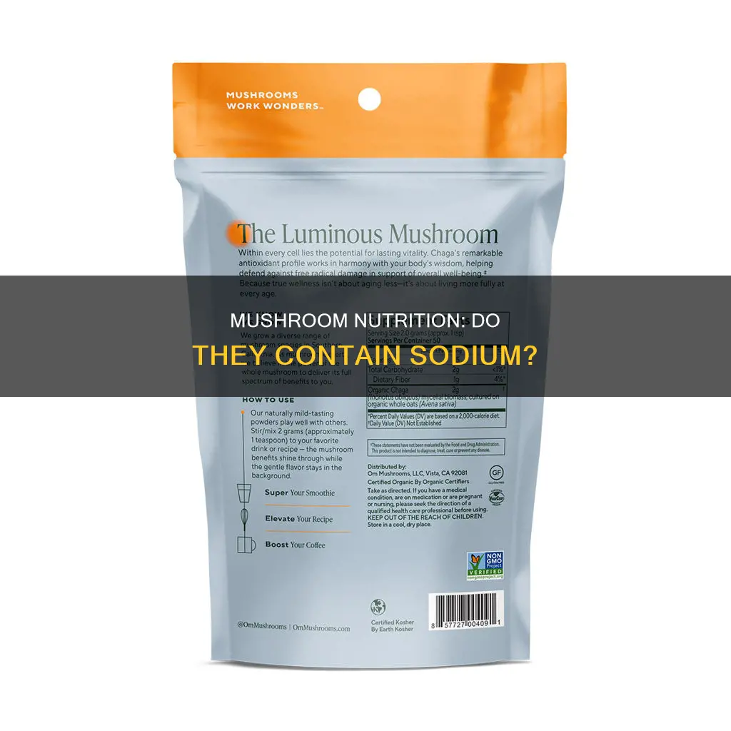 does mushroom have sodium