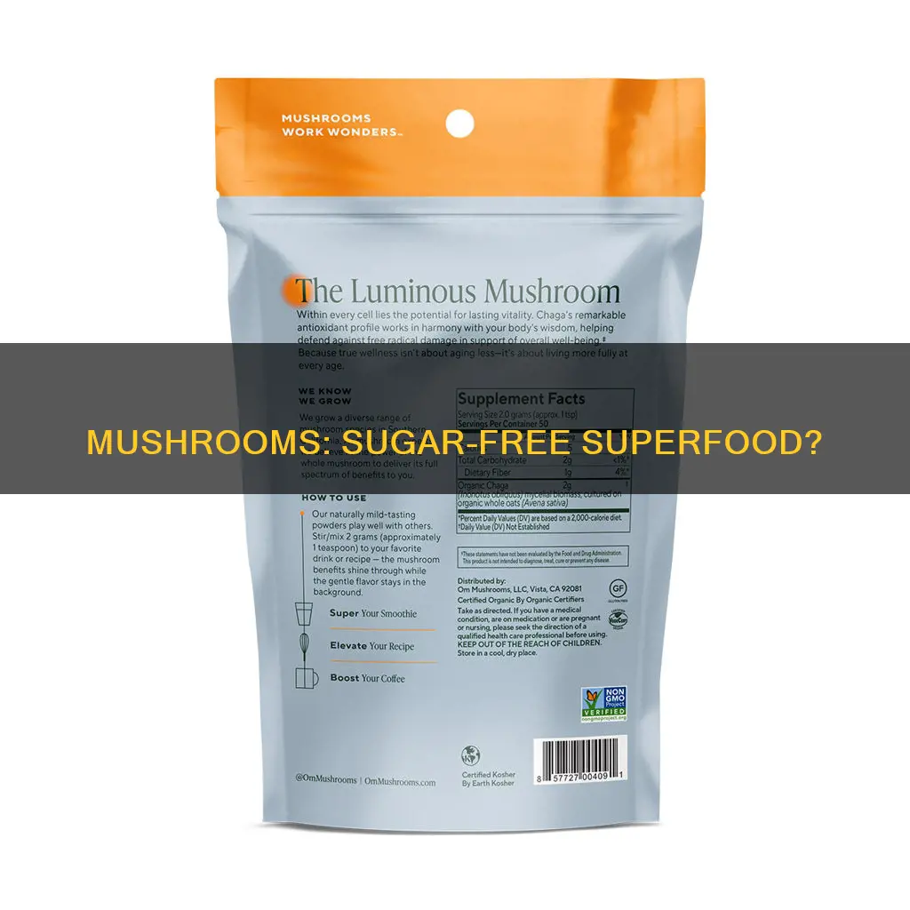 does mushroom have sugar