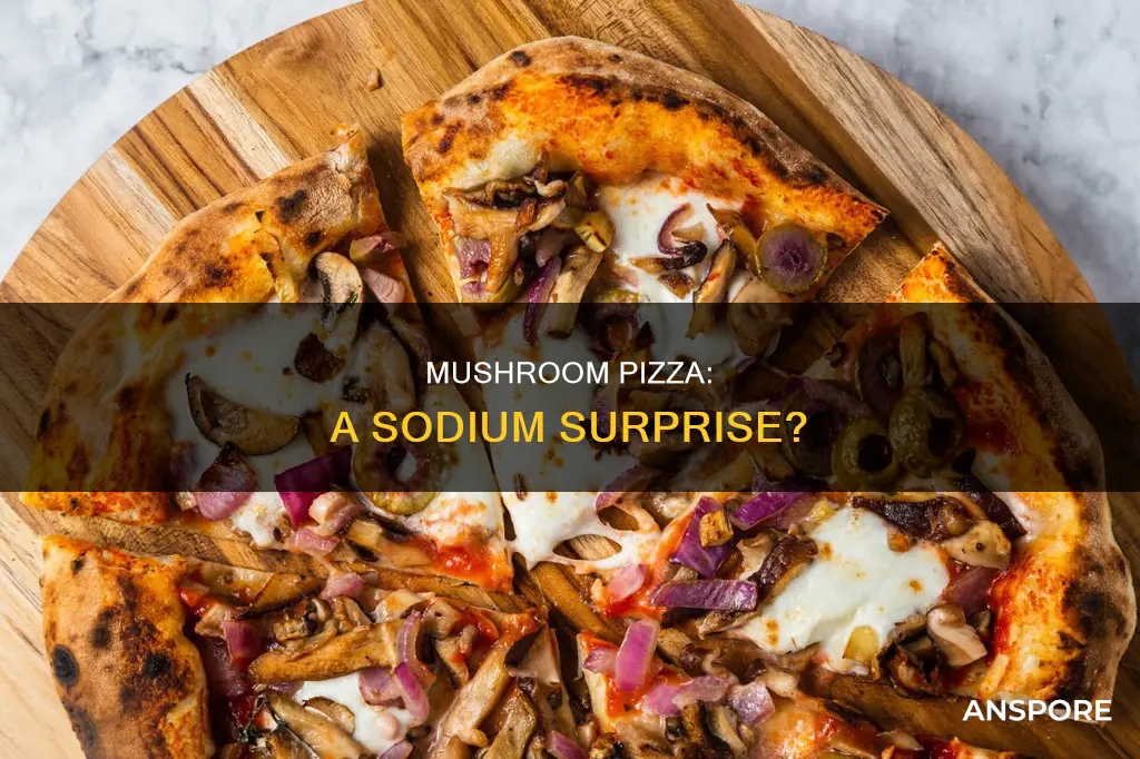 does mushroom pizza have sodium