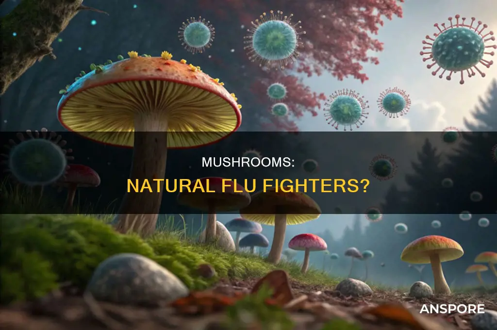 does mushrooms help with the flu