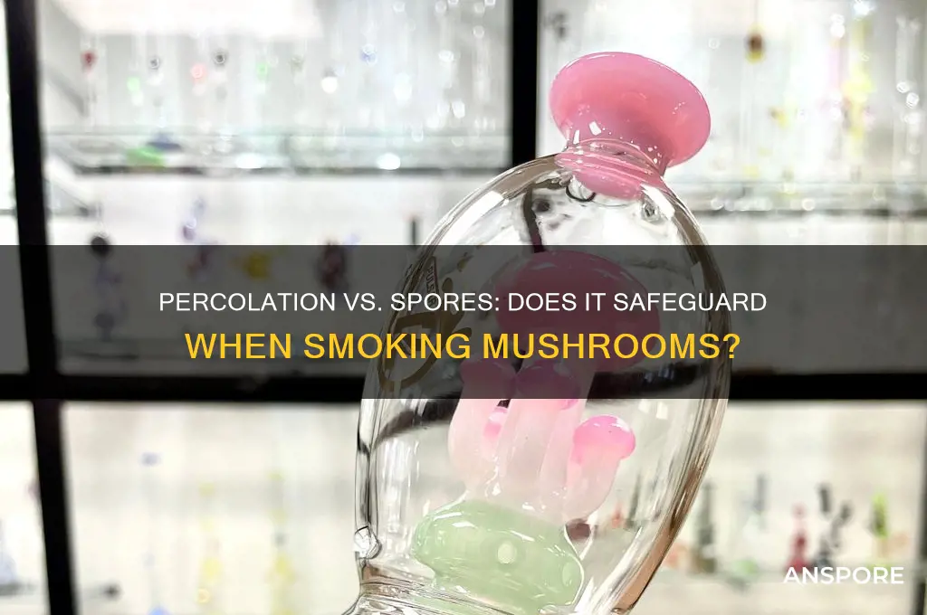 does perculation help against spores when smoking mushrooms