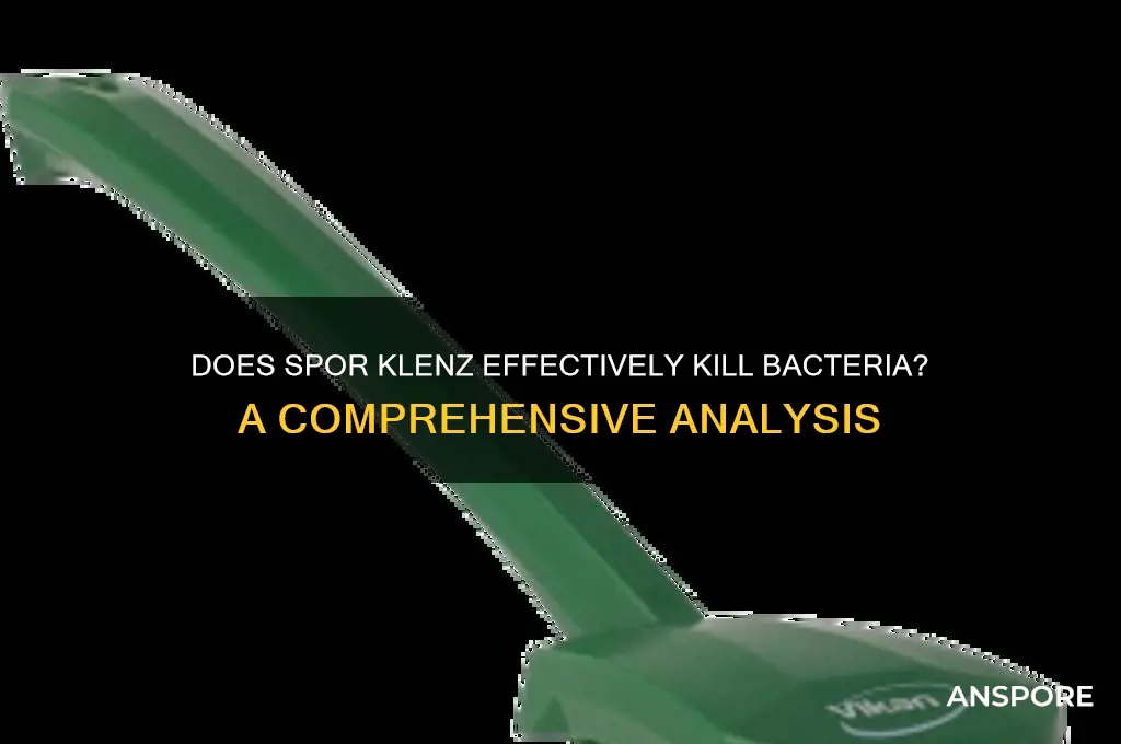 does spor klenz kill bacteria