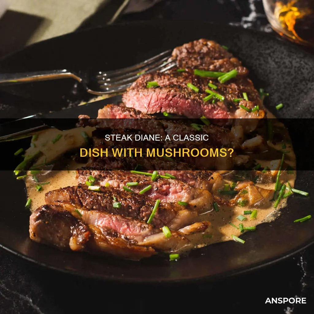 does steak diane have mushrooms