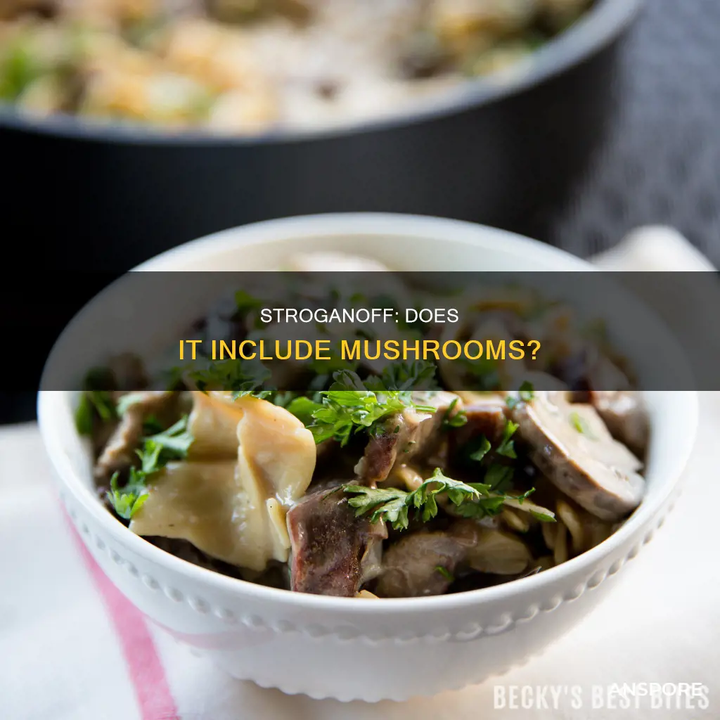 does stroganoff have mushrooms
