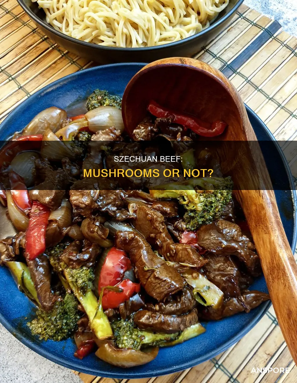 does szechuan beef have mushrooms