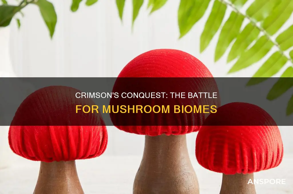 does the crimson take over mushroom biomes