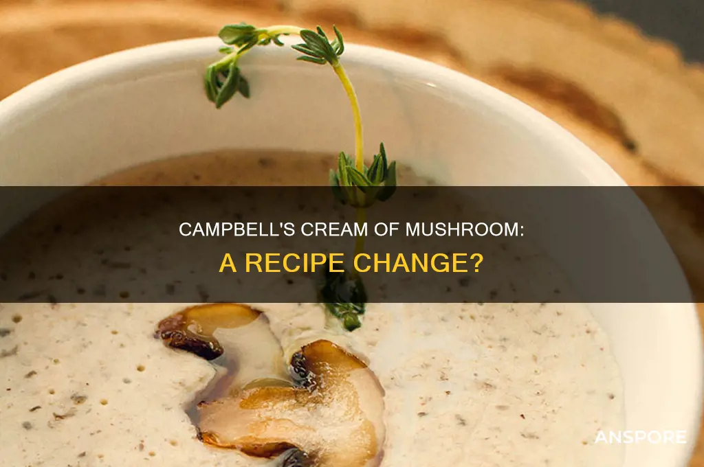 has campbell cream of mushroom changed