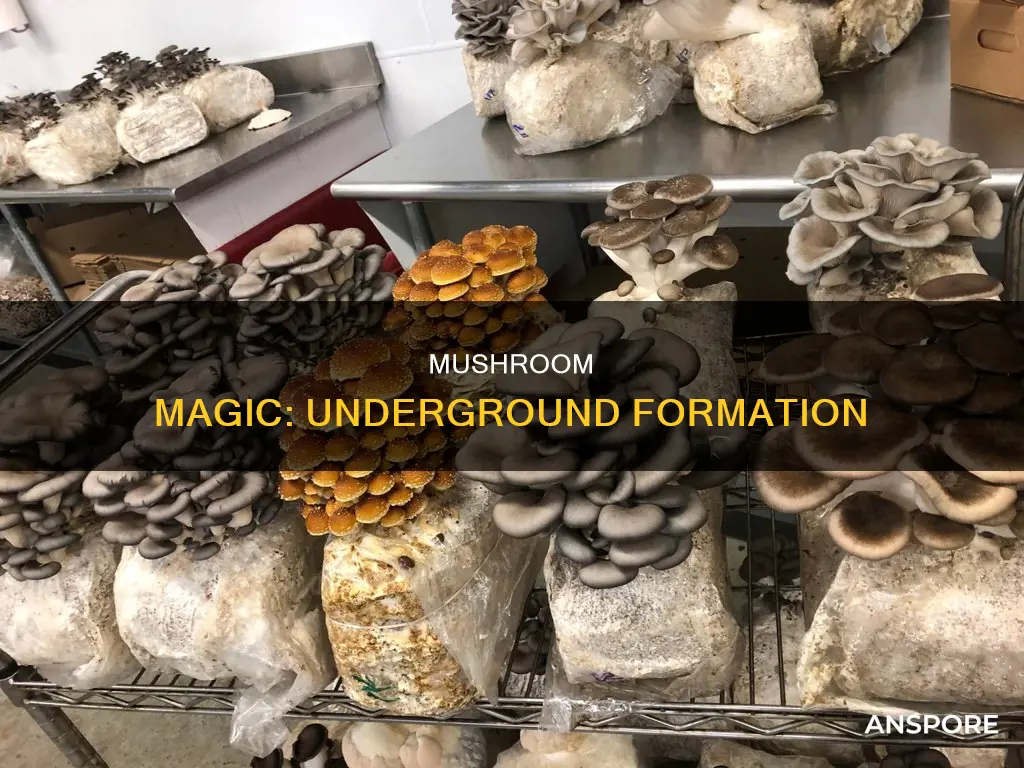 how a mushroom forms underground