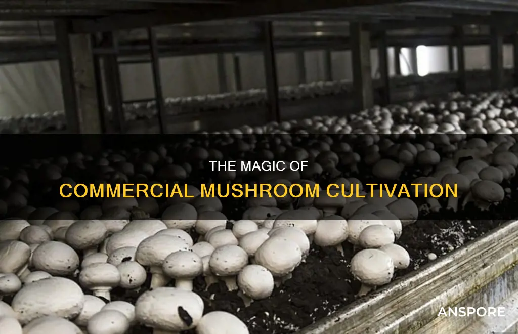 how are commercial mushrooms grown