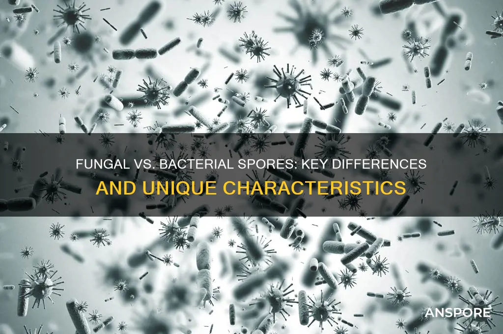how are fungal spores different from bacterial spores