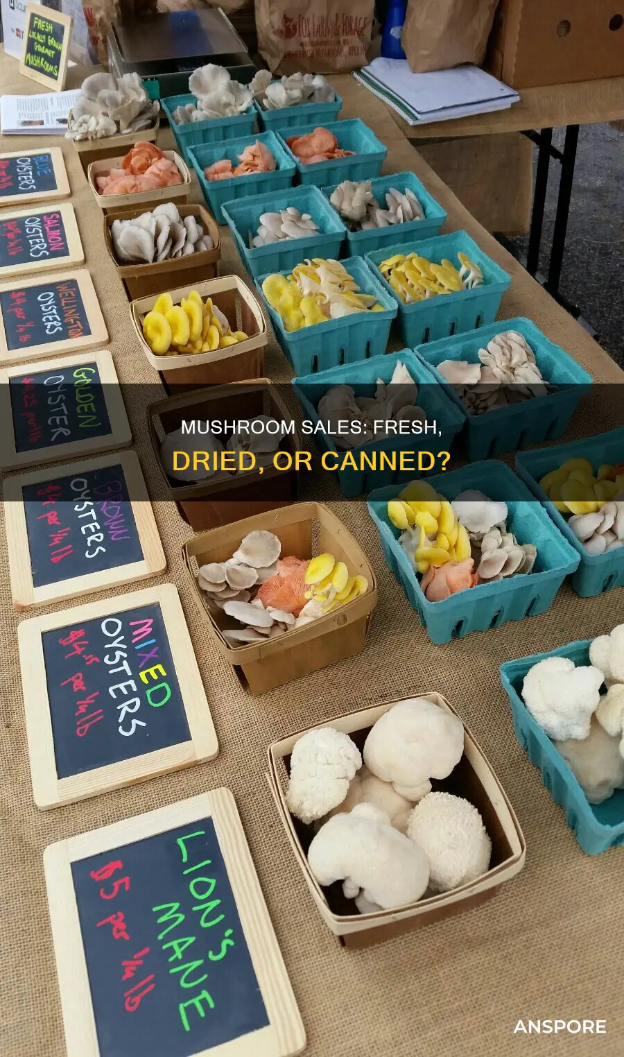 how are mushrooms sold