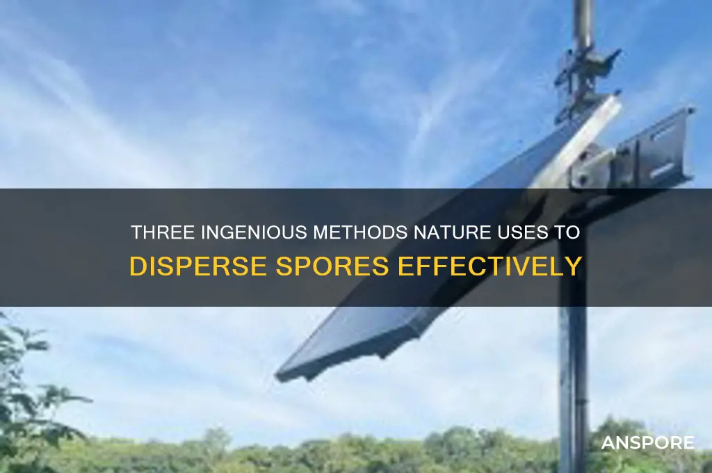 how are spores dispersed in 3 ways