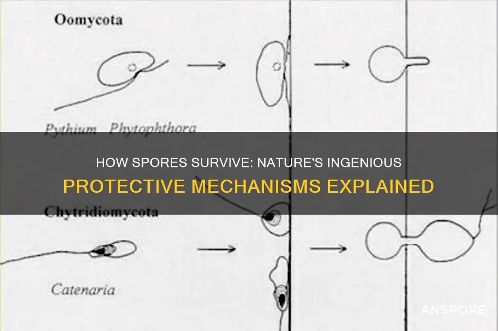 how are spores protected