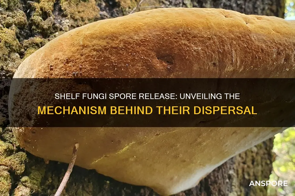 how are spores released from shelf fungi