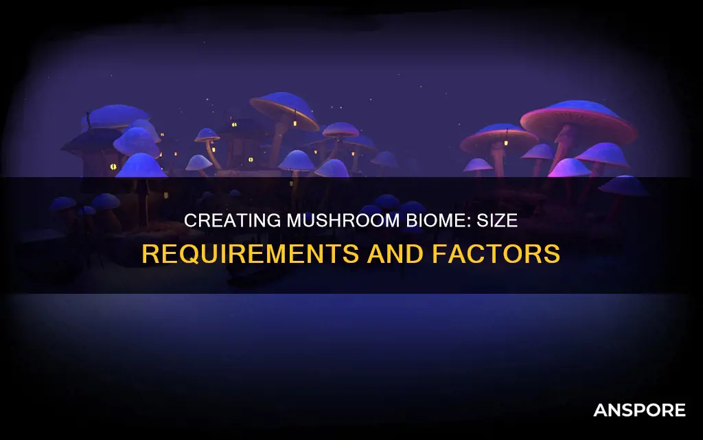 how big does a mushroom biome have to be