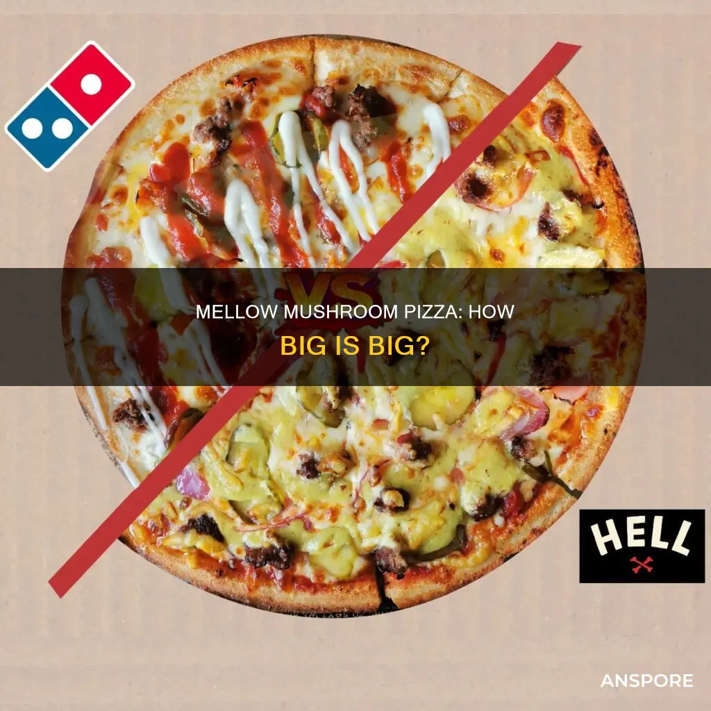 how big is a large mellow mushroom pizza