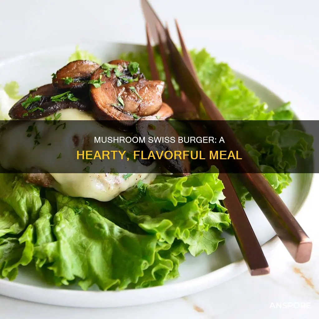 how big is mushroom and swiss burger meal