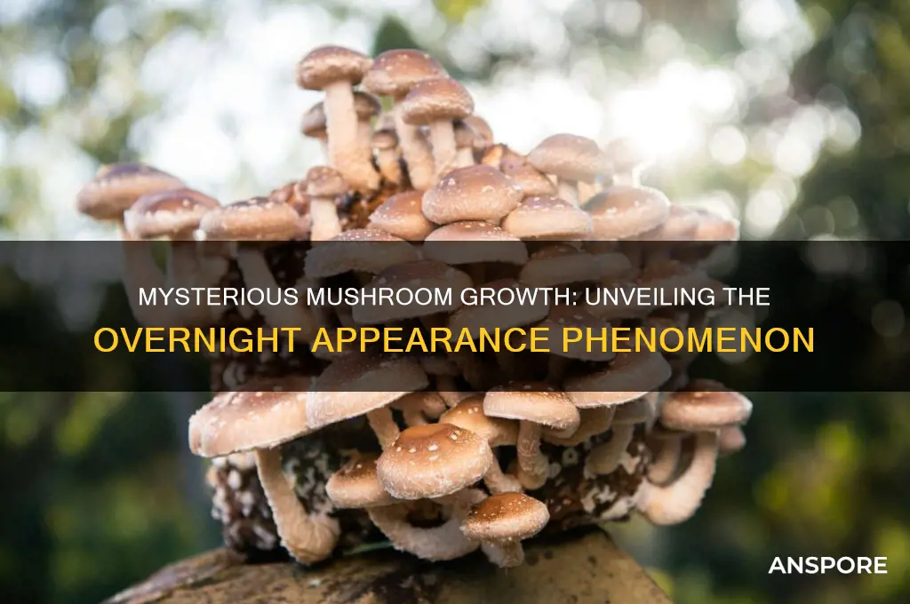 how can a mushroom appear to grow overnight