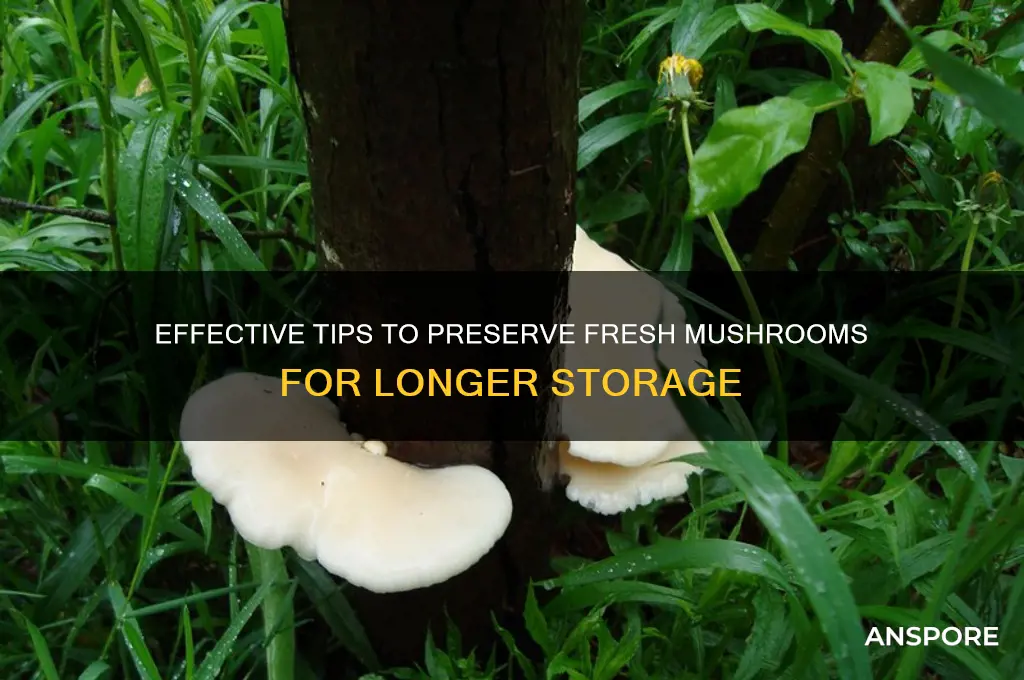 how can i preserve fresh mushrooms