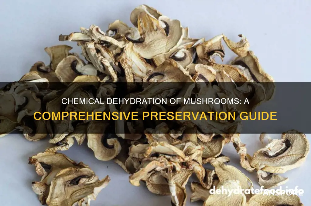 how can you dehydrate mushroom by chemical method