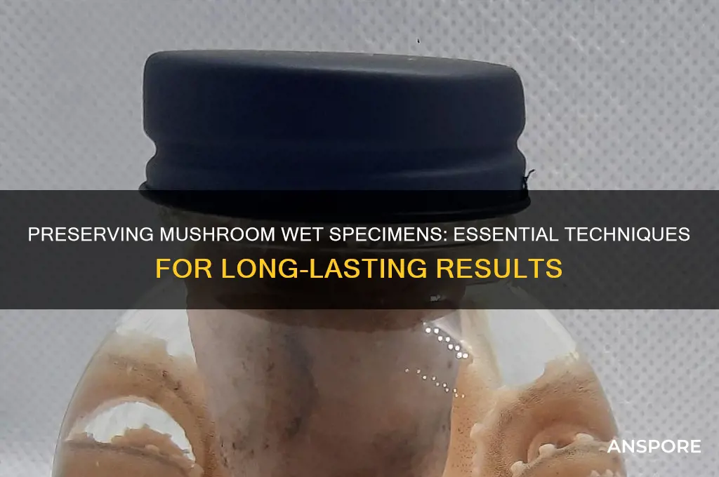 how can you preserve a mushroom wet specimen