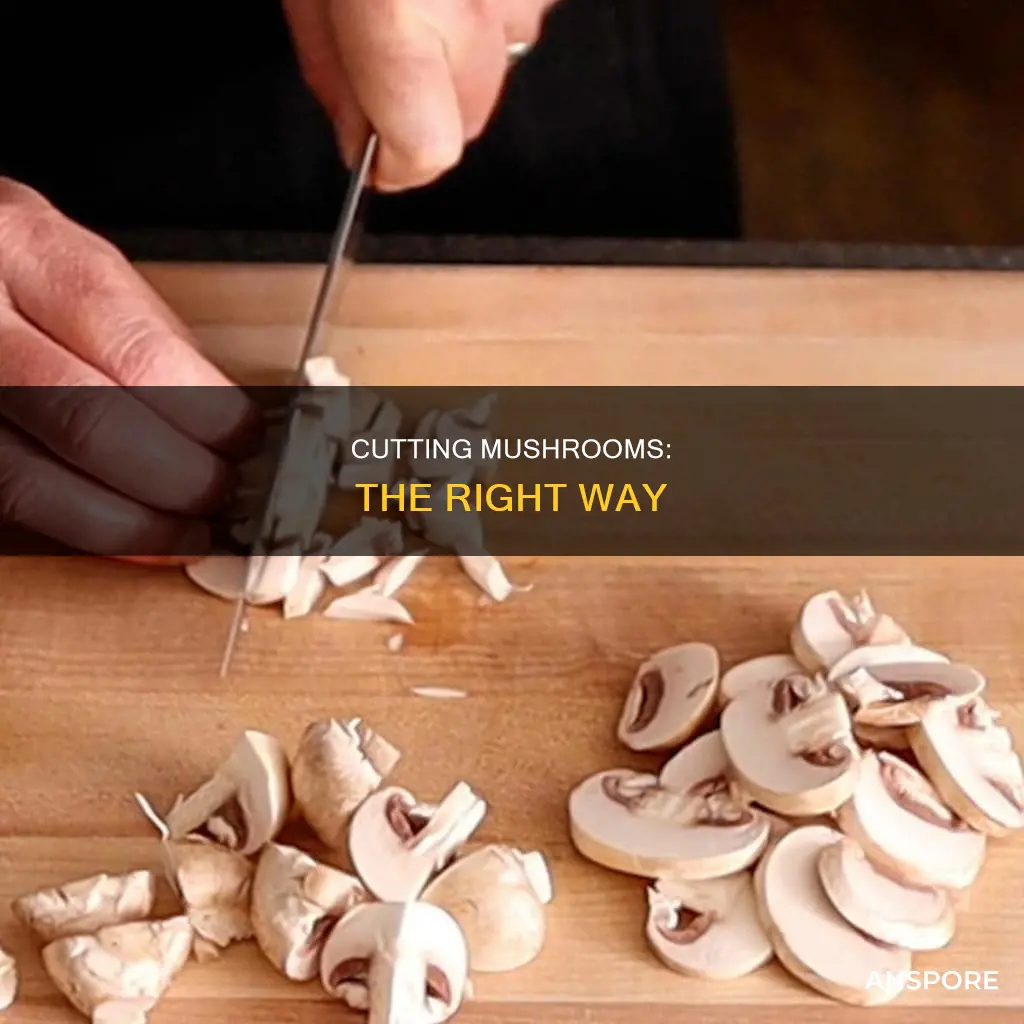 how cut mushrooms