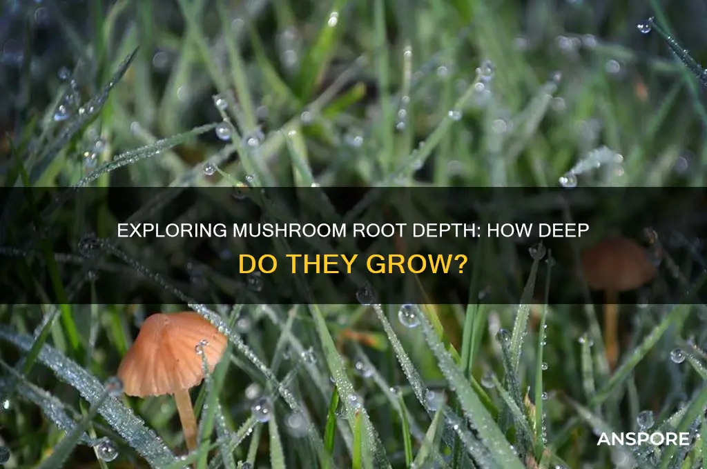 how deep do mushroom roots grow