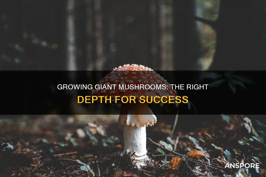 how deep for giant mushrooms