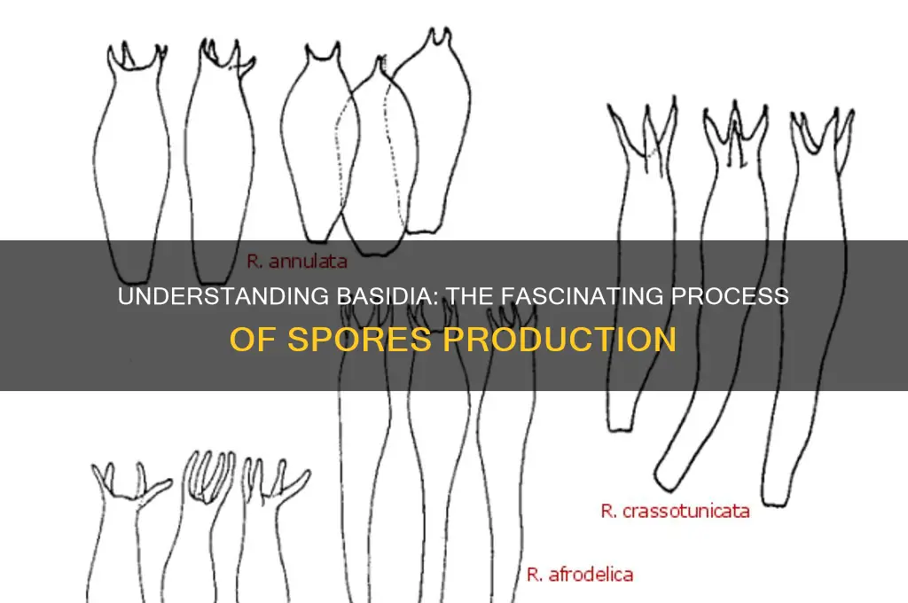 how do basidia produce spores
