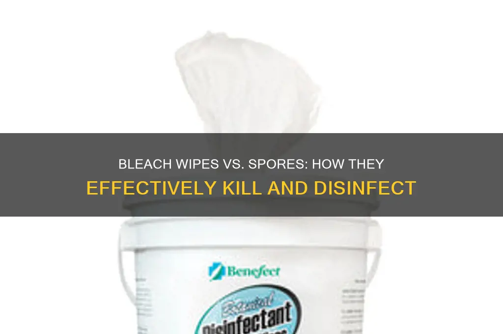 how do bleach wipes kill spores