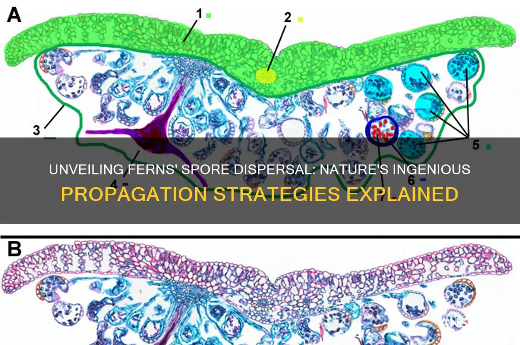 how do ferns spread spores