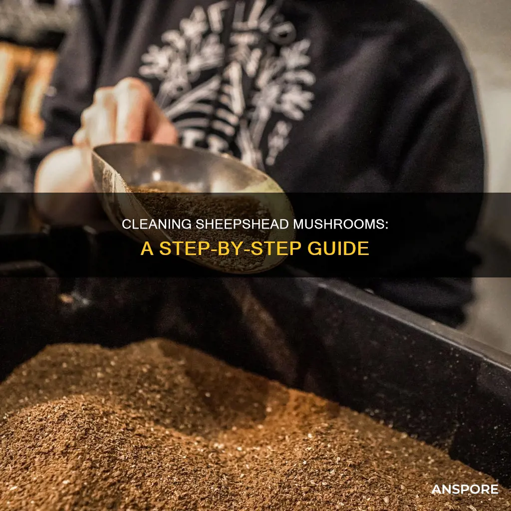 how do i clean a sheepshead mushroom