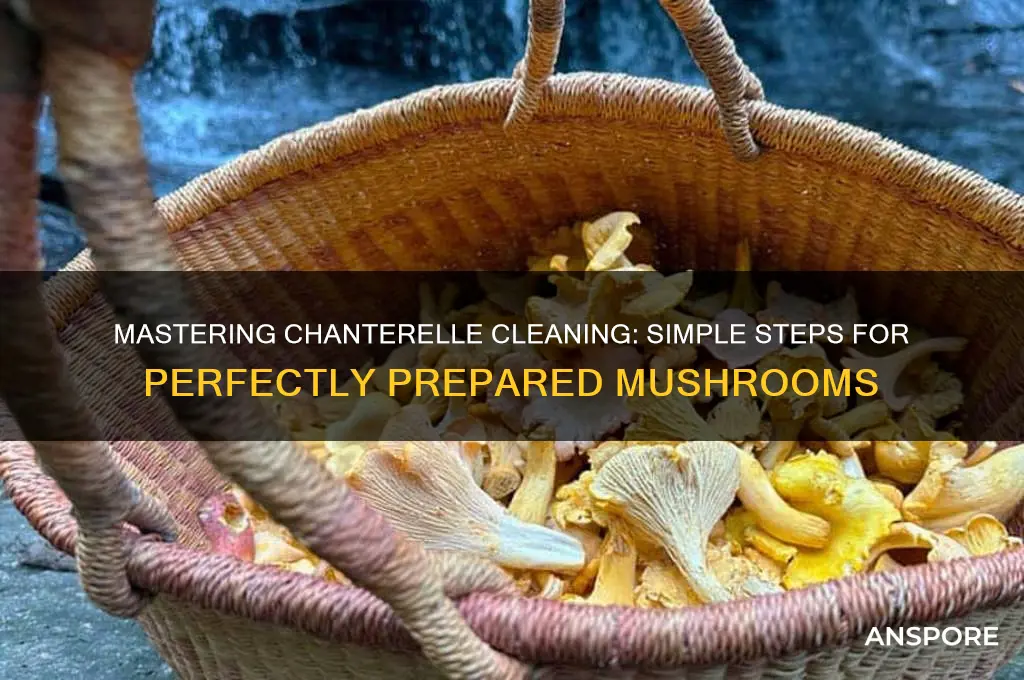 how do i clean chanterelle mushrooms