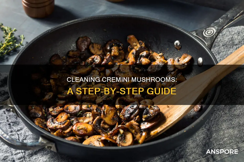 how do i clean cremini mushrooms