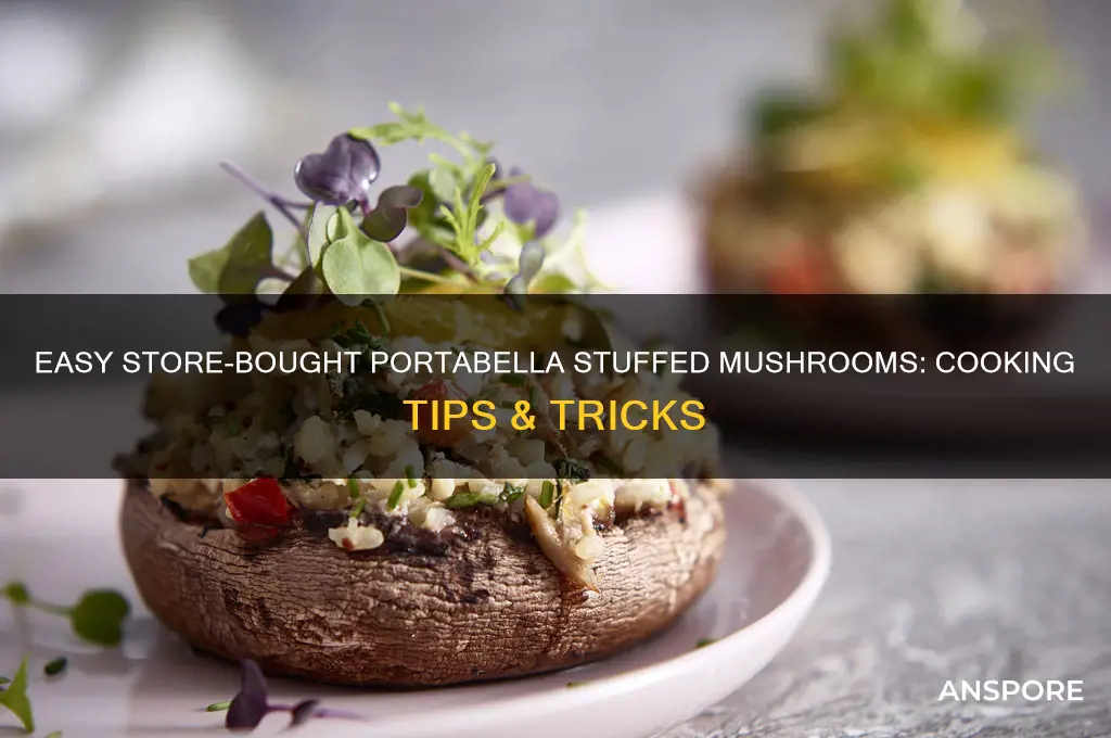 how do i cook portabellastuffed mushrooms form the store
