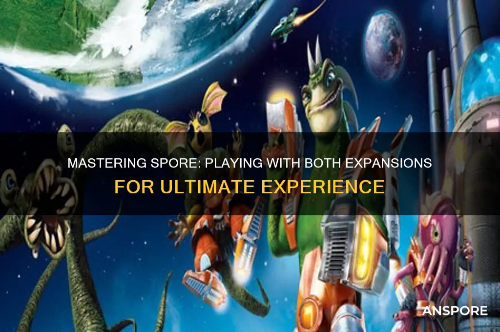 how do i play spore with both expansions