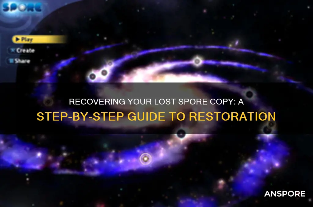 how do i recover my spore copy