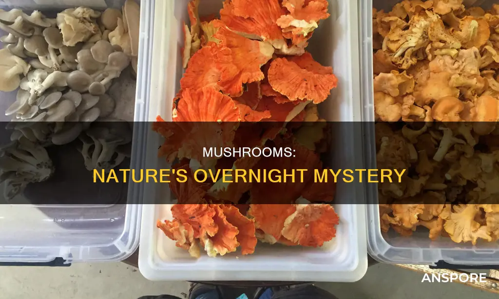 how do mushrooms appear overnight