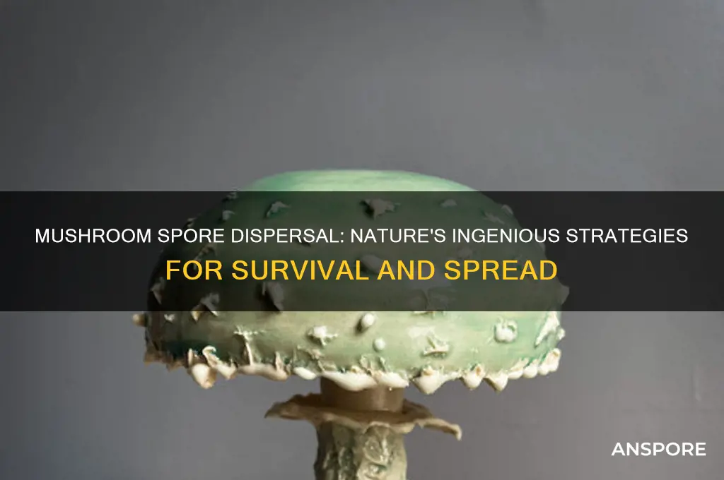 how do mushrooms disperse spores