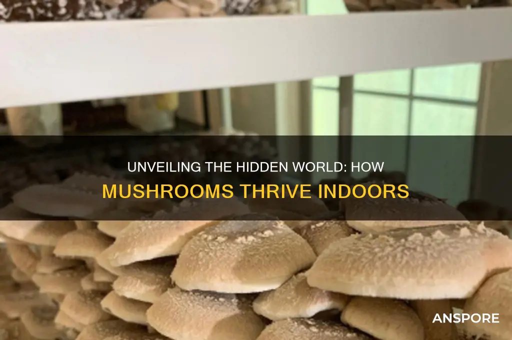 how do mushrooms grow inside