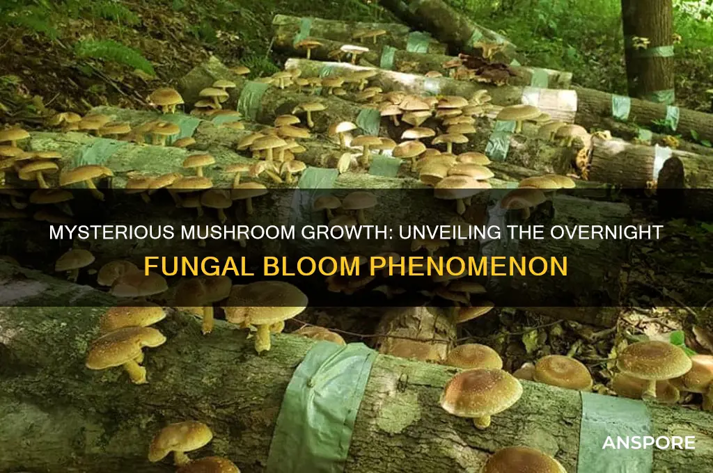 how do mushrooms grow overnight